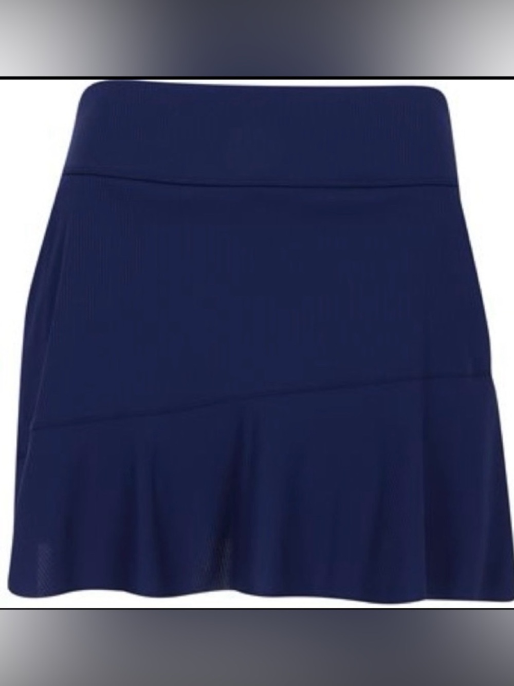 Greg Norman. 17” Asymmetrical Flounce Skirt. Size Small. Blue.